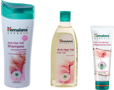 

Himalaya anti hair fall shampoo, anti hair fall oil, scrub(Set of 3)