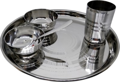 Dynore Pack of 5 Stainless Steel 5pcs Bachelor's Dinner Set(Steel)