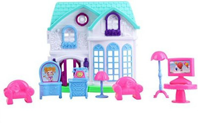 Feitong 1Set House Castle Villa Toy Baby Simulation Family Scene(Multicolor)