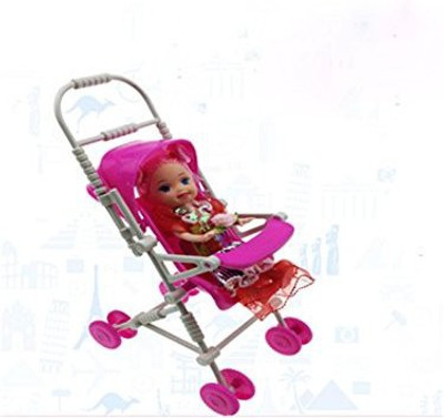 Ensure Life Mini Barbie Little Sister Kelly Baby Infant Stroller Carriage Mini Doll Stroller Toys Diy Assemble(Baby Not Include(Multicolor) available at flipkart for Rs.1438
