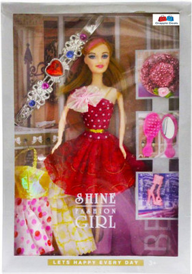 

GRAPPLE DEALS Fashion Girl Princess Doll With Trendy Dresses And Accessories For Girls.(Multicolor)