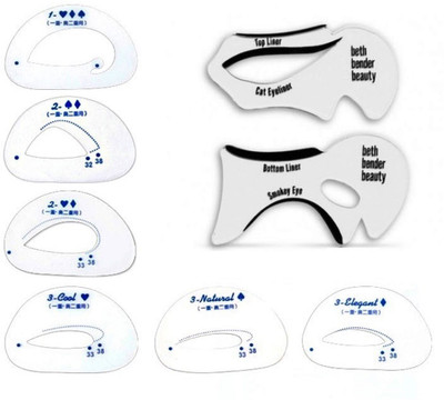 

Kelley 6 Pieces And 2 Pieces Cat Smokey Eye Makeup Eyeliner Stensils Repeatable Use Card Template Tools Kit Eyebrow Stencil(9)
