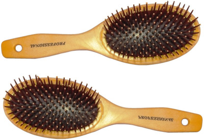 Professional Round Tip Bristle Hair Brush/Comb (Set of 2)