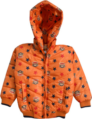 

Come In Kids Full Sleeve Printed Baby Boys Jacket, Orange
