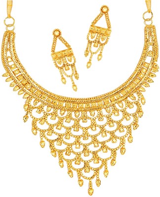 STYYLO FASHION Brass Gold-plated Gold Jewellery Set(Pack of 1)