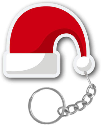 

Giftsmate Printed Santa Claus Red Hats Christmas keychain Key Chain