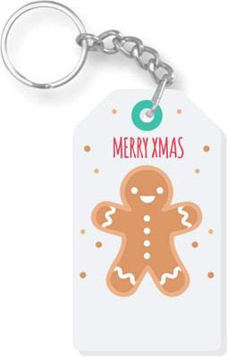 

Giftsmate Printed Gingerbread Man Merry Christmas keychain Key Chain