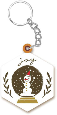 

Giftsmate Printed Joy Snowman Christmas keychain Key Chain