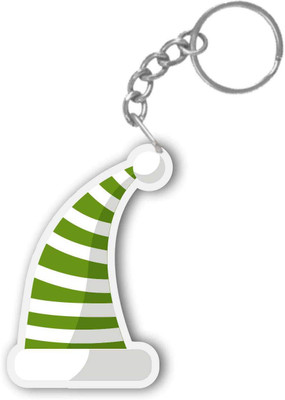 

Giftsmate Printed Christmas Cap Shaped keychain Key Chain