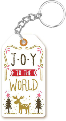 

Giftsmate Printed Joy to the World Christmas keychain Key Chain