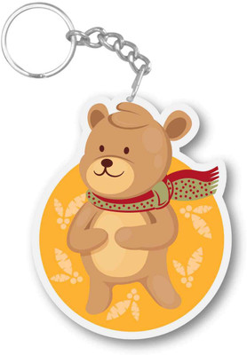 

Giftsmate Printed Winter is Here Teddy Bear keychain Key Chain