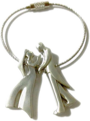 

Zyamalox Key Chain Dancing Couple Metal Wired Keyring | Gift Item | Heavy Metal | High Quality Zinc Alloy Metal and Plated with Chrome Finish | Great Gift for Bikers Key Chain
