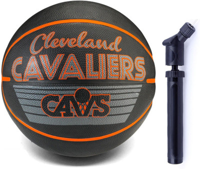 SPALDING Team Cavaliers (Black) + Ball Pump Combo Basketball Kit