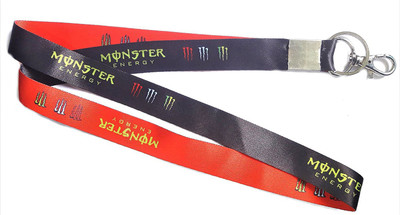

Blue Aura Monster Two Tone Colour Keychain With Lock ID Holder Bike Keychain Lanyard(multi)