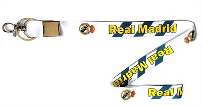 

Blue Aura Real Madrid Inspired Keychain With Lock Id Holder Lanyard(multi)