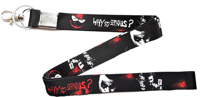 

Blue Aura Joker Why So Serious Keychain With Lock Lanyard(black)