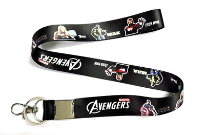 

Blue Aura Avengers Keychain With Lock Id Holder Lanyard(black)