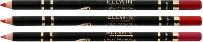 

Ellwin smudge proof super smooth long lasting lip liner combo pack of 3 (Red::Orange::Pink )(Multicolor,)