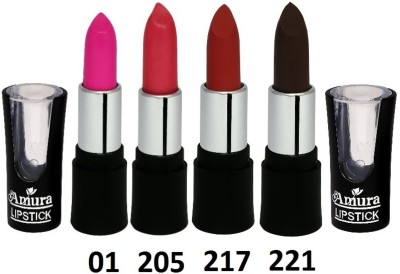 

AMURA A-100 Smart Look LipStick Set of 4(Multicolor)