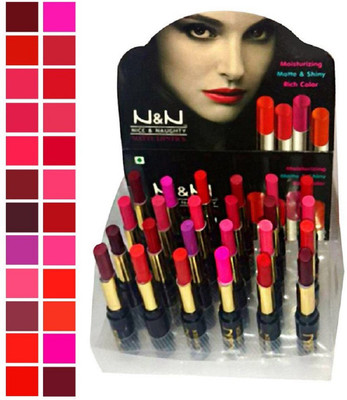 

N&N matte moisturizing lipstick (pack of 24)(Multicolor, 250 g)
