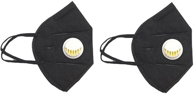 

Out Of Box Anti Dust Smoke Sun Protection PM 2.5 Cotton Anti Flu with Exhalation Valve Healthy Air Filter Mouth Mask (2 Pcs) Mask and Respirator