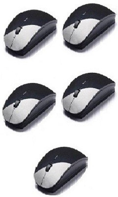 

techdeal Set Of 5 2.4Ghz Ultra Slim (Black) Wireless Optical Gaming Mouse(USB, Black)