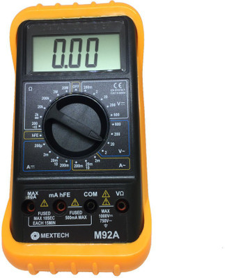 

Mextech M92A AC Voltage Range 200V to 600V with Calibration Certificate Digital Multimeter(Yellow 2000 Counts)