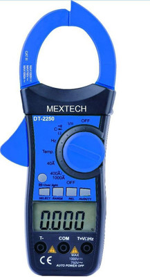 Mextech DT-2250 AC Clamp Meter 1000 Amp. 750 V with Calibration Certificate Digital Multimeter(Blue 4000 Counts)