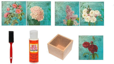 

CrafTreat Desinger Series Decorative Paper 4 Inch Decoupage Paper(Set of 8, Multicolor)