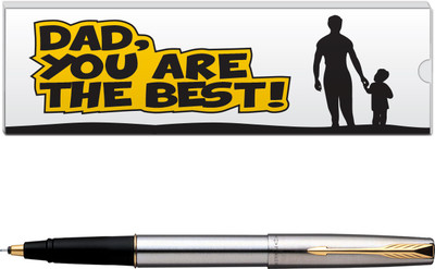 

Parker Frontier Stainless Steel GT with Dad Quote-1 Roller Ball Pen