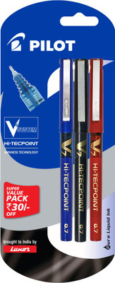 

Pilot V7 (Pack of 3) Liquid Ink Rollerball Pen(Pack of 3)