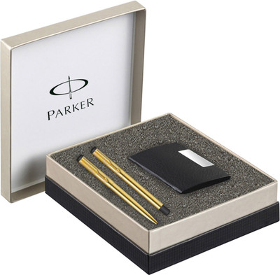 22% OFF on PARKER vector gold with card holder Gift Sets Roller Ball Pen(Gold)