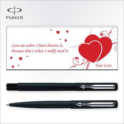 

Parker Vector Valentine Edition Matte Black CT (RB) Roller Ball Pen