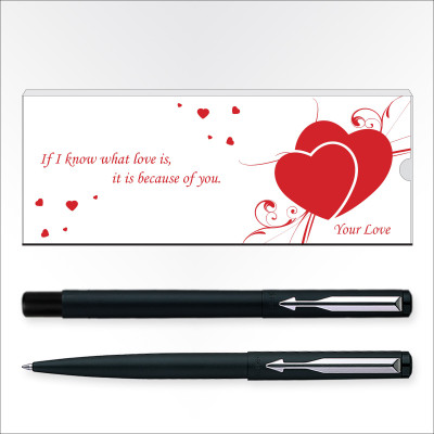 

Parker Vector Matte Black Valentine Edition CT (RB) Roller Ball Pen(Pack of 2)
