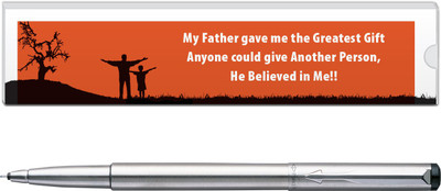 

Parker Vector Stainless Steel CT with Dad Quote-5 Roller Ball Pen