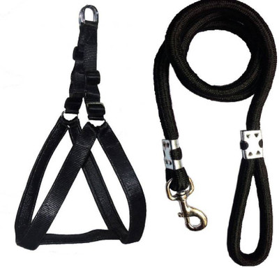 

Skora Black  1.25 inch Padded Dog Harness & Rope Dog Harness & Leash (, Black) Dog Harness & Leash(, black