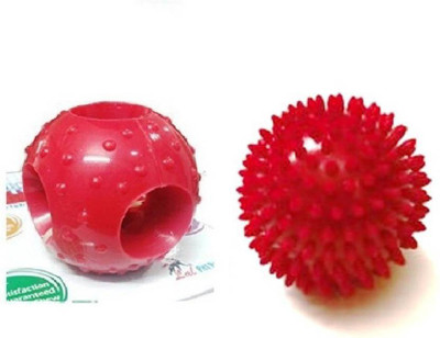 

Foodie Puppies Spike, Hollow Rubber Ball, Chew Toy, Fetch Toy For Dog