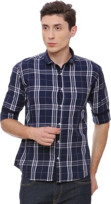 CAMPUS SUTRA Men Checkered Casual Blue Shirt