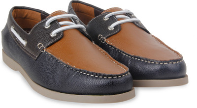 

Carlton London Mr.CL Boat Shoes For Men(Tan, Blue, Blue/tan