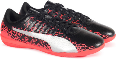 

Puma evoPOWER Vigor 4 GRAPHIC IT Football Shoes For Men(Multicolor, Puma black-silver-fiery coral