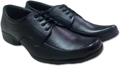 

GB Men's Black Formal Shoes Lace Up For Men(Black