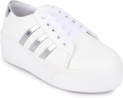 

Adorn Casuals For Women(White, Silver