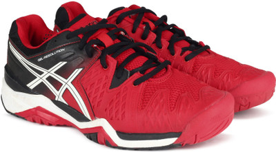 

Asics GEL-RESOLUTION 6 TENNIS For Men(Red, Black, Fryrd/blk/wh