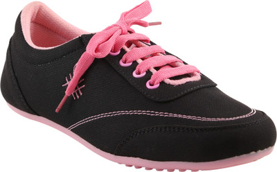 

saffey Canvas Shoes For Women(Black, Pink