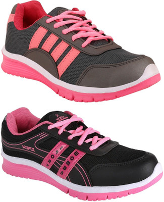

Chevit Women's Combo pack of 2 Beautiful Sports shoes, Running Shoes For Women(Multicolor, Pink