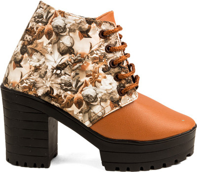 

Cuty Fashion Casuel & PartyWear Beige Boot Boots For Women(Multicolor, Multi