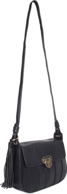 

Carlton London Women Casual Black Leatherette Sling Bag
