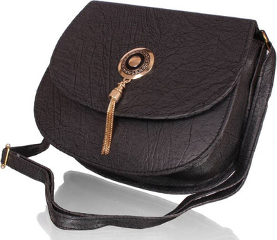 

Apro Girls Casual Black Leatherette Sling Bag
