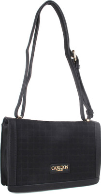 

Carlton London Women Casual Black Leatherette Sling Bag