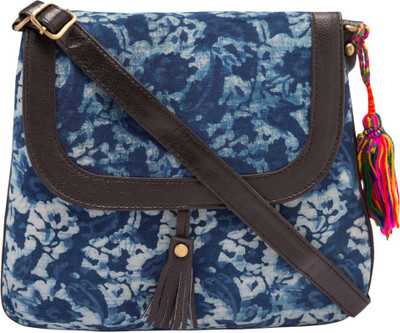

Vivinkaa Women Casual Blue Cotton Sling Bag